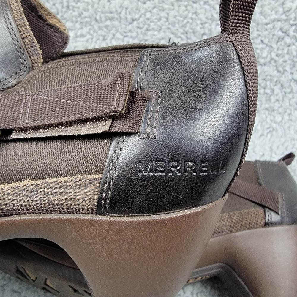 MERRELL Women's Evera Rush Slip on Clogs size 7.5 leather dark brown‎ expresso - Picture 7 of 14